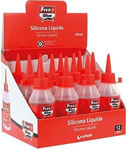 C/12 POT COLA DE SILICONA LIQUIDA 100ML FIXO