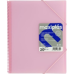 CARPETES A4 30 FUNDAS A4 ESPIRAL MAXIPLAS ROSA SOFT
