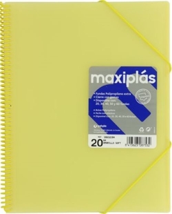CAPAS A4 60 MICAS A4 ESPIRAL MAXIPLAS AMARELO SOFT