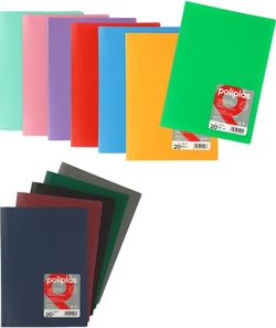 C/20 FOLDER Fº 30 OPAQUE WELDED COVERS POLIPLAS ASSORTED