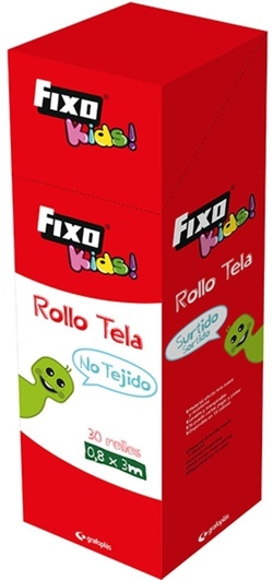 EXP 30 ROTLLOS DE TELA NO TEJIDO 0.8X3M COL SURT FIXO KIDS