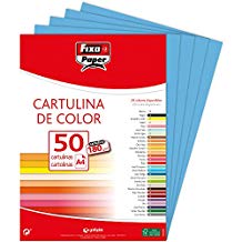 PACK/50 PAPIER CARTON FIXO A4 180G. BLEU MALDIVAS