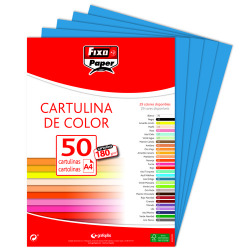 PACK OF 50 FIXO CARDBOARDS A4 180G BLUE INDIGO