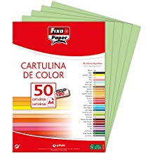PACK/50 PAPIER CARTON FIXO A4 180G. VERT MANZANA