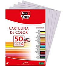 PACK/50 CARTOLINAS FIXO A4 180G. CINZENTO PERLA