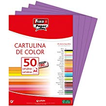 PACK OF 50 FIXO CARDBOARDS A4 180G PURPLE