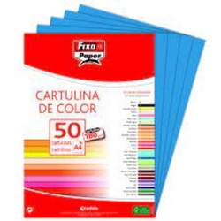 PAQ/25 CARTOLINA FIXO 50X65 180G. AZUL INDIGO