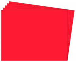 PACK/25 PAPIER CARTON FIXO 50X65 180G. ROUGE