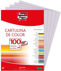 PAQ/25 CARTOLINA FIXO 50X65 180 G. GRIS PERLA