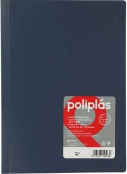 CARPETA Fº 10 FUNDAS SOLDADAS OPACAS AZUL POLIPLAS