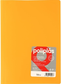CARPETA Fº 50 FUNDAS SOLDADAS OPACAS MANDARINA POLIPLAS