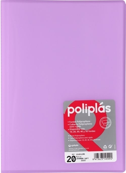 CARPETA Fº 30 FUNDAS SOLDADAS TRANSLUCIDAS LAVANDA SOFT