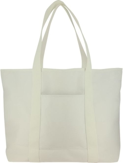 BORSA TOTE BAG COTTON BEIGE 56X37X16CM