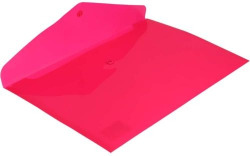 PACK/12 DOSSIER ENVELOPPE Fº FERMETURE BROCHE PP FUCSIA FLUOR GRAF