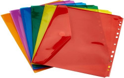 PACK OF 6 FOLDER ENVELOPES A4 MULTI-HOLE VELCRO CLOSURE