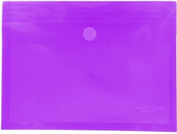 PACK/5 CAPA ENVELOPE Fº ROXA COM COM FOLE VELCRO PP MULTILINE