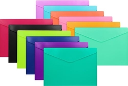 JOGO/5 CAPA ENVELOPE Fº FECHO VELCRO PP OPACO FUCSIA