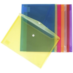 BLISTER 12 CARPETA Fº CIERRE VELCRO PP COLORES SURTIDOS