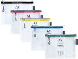 C/20 BOLSAS ZIPPER BAG ZIPER A5 CORES SORTIDOS