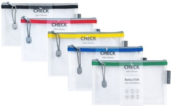 C/20 ZIPPER BAG ZIPPER CHECK BAGS ASSORTED COLORS