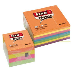 CUBO 400 NOTAS ADHESIVAS 76X76MM FIXO CORES NEON