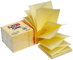 TACOS NOTAS AUTOCOLLANTES ZIGZAG AMARILLAS 76X76MM