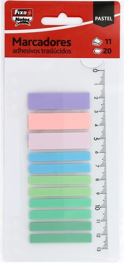 BLISTER 11 MARCADORES AUTOADHESIVOS TRANS. 3 12X45 8 6X45