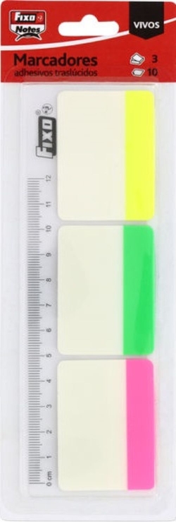 BLISTER OF 3 TRANSLUCENT SELF-ADHESIVE MARKERS 38X50