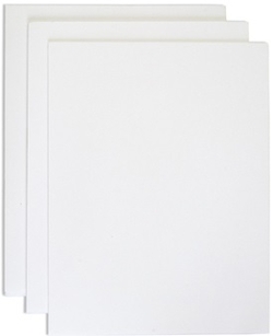 PACK/12 PAPIER CARTON PLUMA A3 5MM BLANC