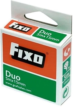 C/10 CINTA ADHESIVA DOBLE CARE FIXO DUO 15MMX5M