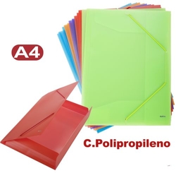 PACK/12 CAPA A4 BORRACHAS E ABAS PP OPACO CENTAURO