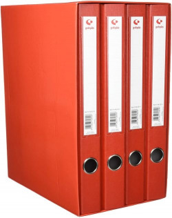 MODULE 4 FOLIO LEVER FILING BINDERS 65MM GRAFCOLOR RED