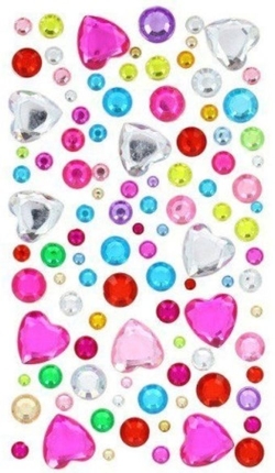 BLISTER FIGURAS ADHESIVAS CRISTAL CORAZONES I CIRCULOS SURT