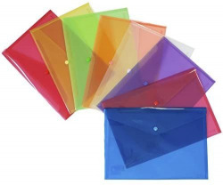 PACK/12 CAPA ENVELOPE Fº FECHO MOLA PP TRANSPARENTE