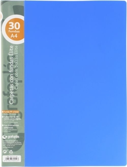 CAPA 30 MICAS ELITE A4 OPACO COR AZUL POLIPROPILENO
