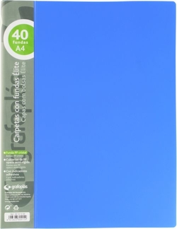 CAPA 40 MICAS ELITE A4 OPACO COR AZUL POLIPROPILENO