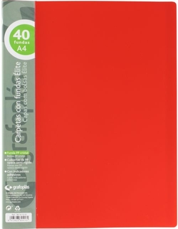 CAPA 40 MICAS ELITE A4 OPACO COR VERMELHO POLIPROPILENO