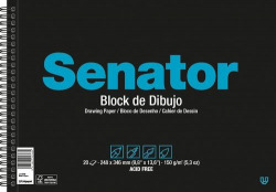BLOC DEBUXO ESPIRAL SENATOR Fº PROL. 20H 150G LISO 2TALAD.
