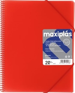 CAPAS A4 50 MICAS A4 ESPIRAL MAXIPLAS VERMELHO