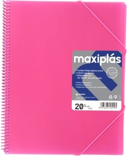 CAPAS A4 40 MICAS A4 ESPIRAL MAXIPLAS FUCSIA