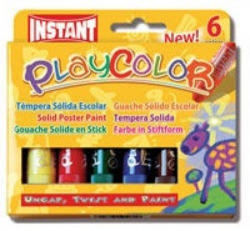 ESTOJO 6 CORES TEMPERA SOLIDA PLAYCOLOR ONE 10G