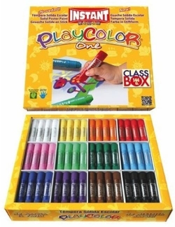 CAIXA 144 CORES TEMPERA SOLIDA PLAYCOLOR ONE