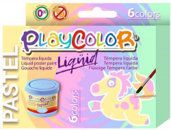 ESTOXO 6 TEMPERA LIQUIDA PLAYCOLOR 40ML CORES PASTEL
