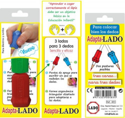 BLISTER 3 ADAPTA-LADO PARA LAPICES COLORES SURTIDOS