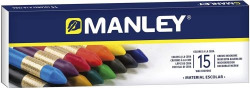 ESTOJO 15 CERAS MANLEY BLANDAS CORES SORTIDOS