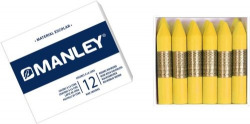BOX OF 12 MANLEY CRAYONS UNICOLOR N.4 LIGHT YELLOW