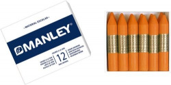BOX OF 12 MANLEY CRAYONS UNICOLOR N.6 ORANGE