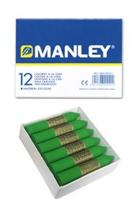 C/12 CERAS MANLEY UNICOLOR Nº50 VERDE INTENSO
