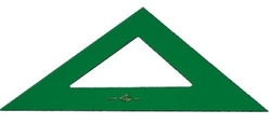 ESCUADRA SERIE TECNICA 28CM METACRILATO VERDE SIN GRADUAR