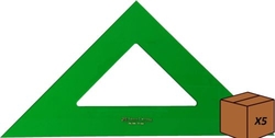 (PACK OF 5U) TECHNICAL SERIES SQUARE 21CM GREEN METHACRYLATE